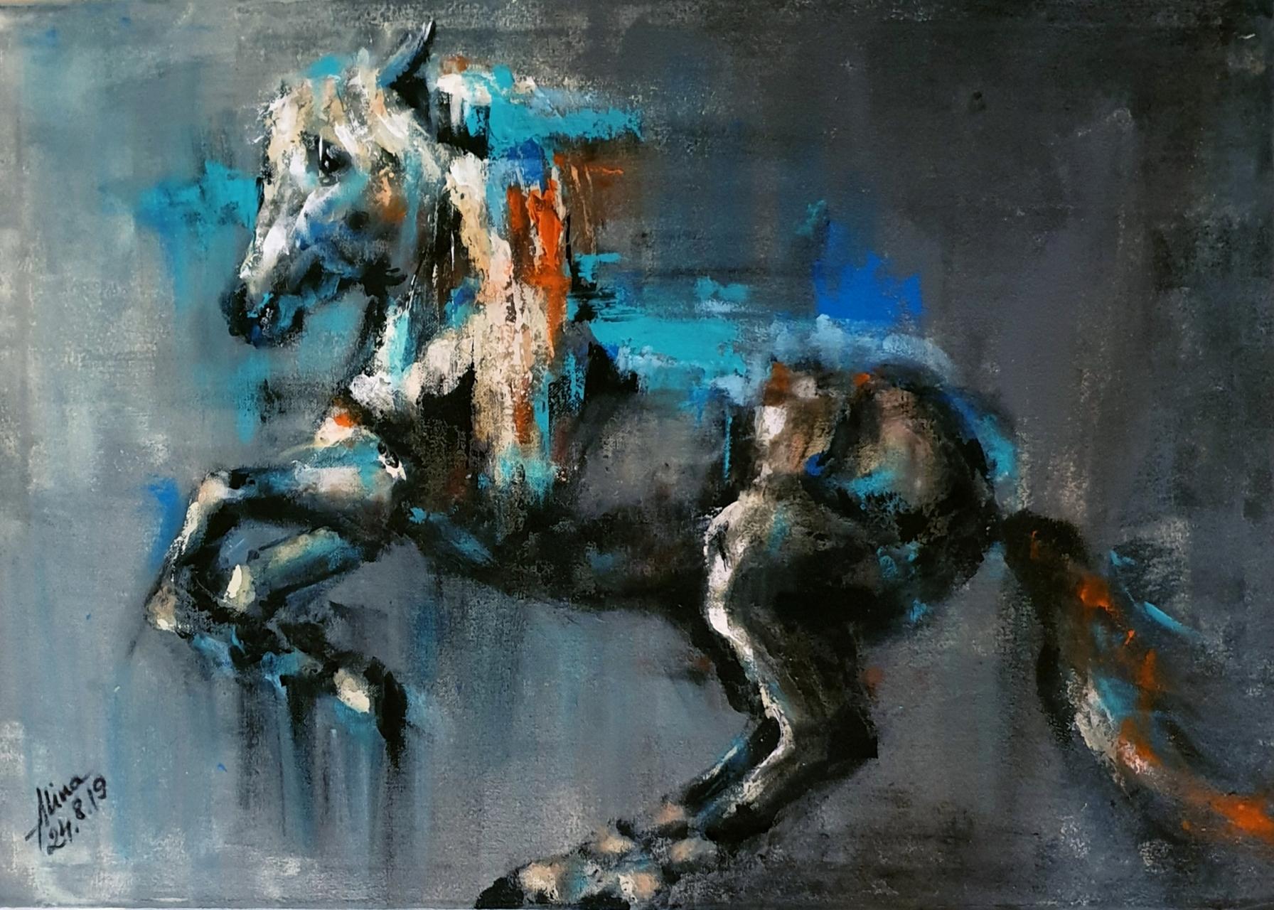 ArteDiAlina.com painting: ...a horse, a horse, my kingdom for a horse